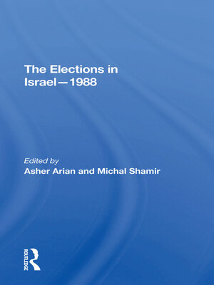cover image of The Elections In Israel1988